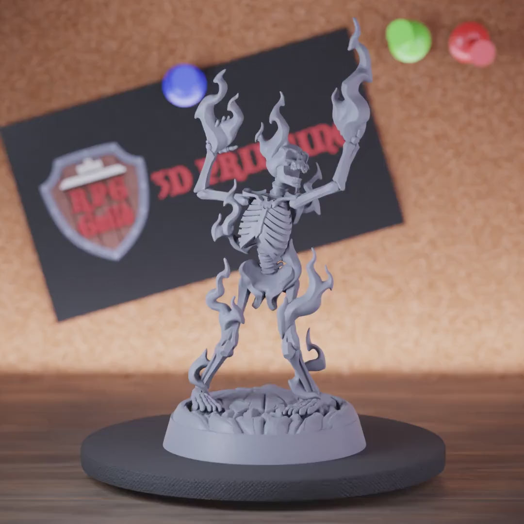 Skeleton 5e | DnD Burning Skeleton Monster Miniature