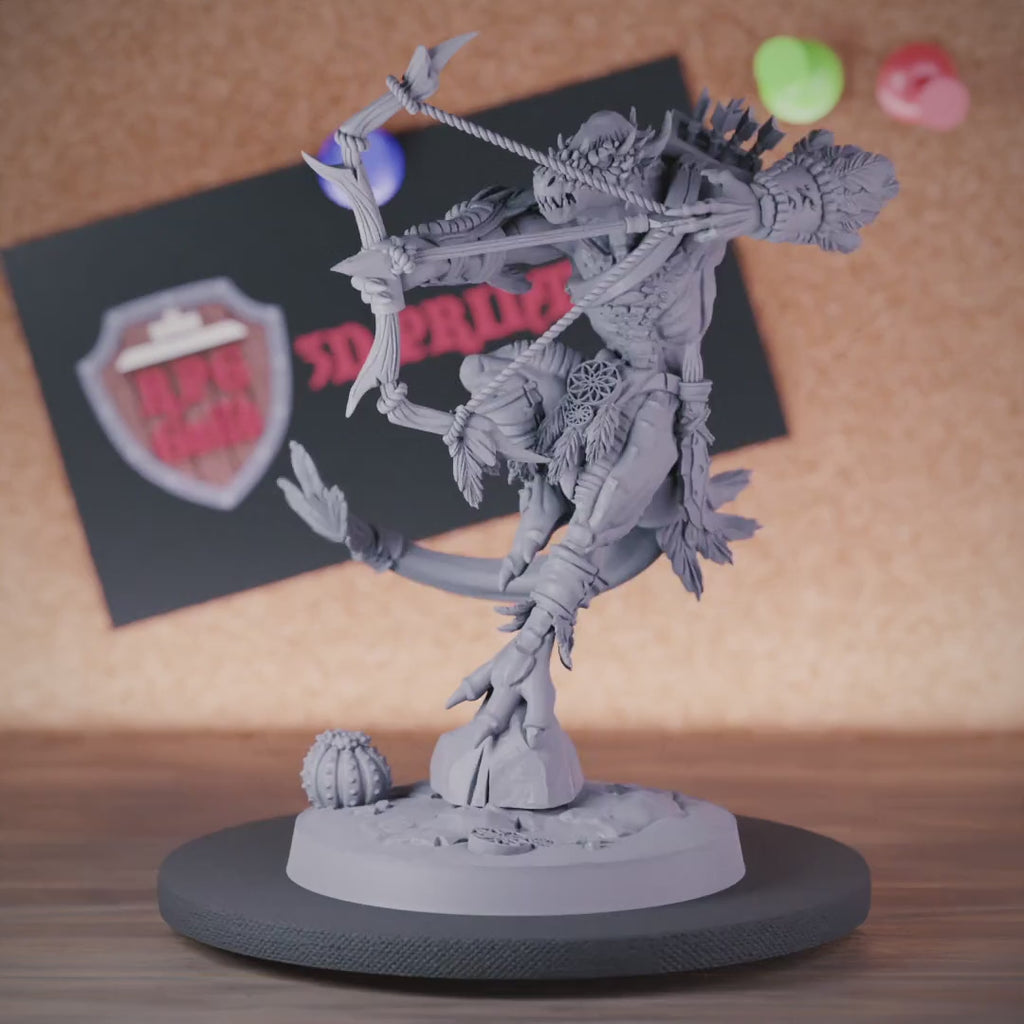 Lizardfolk 5e | DnD Lizardfolk Ranger Hunter Miniature