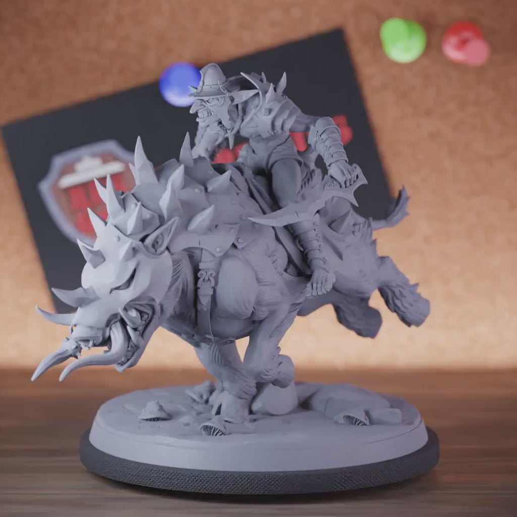 Hobgoblin 5e | DnD Hobgoblin Warrior Boar Rider Miniature