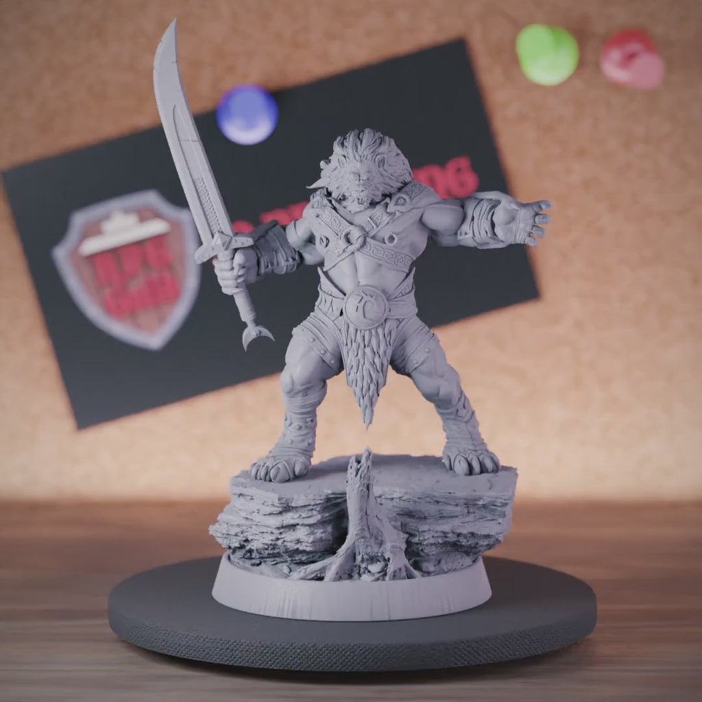 Leonin 5e | DnD Leonin Barbarian Miniature