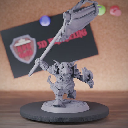 Goblin 5e | DnD Goblin Warrior Bannerman Miniature