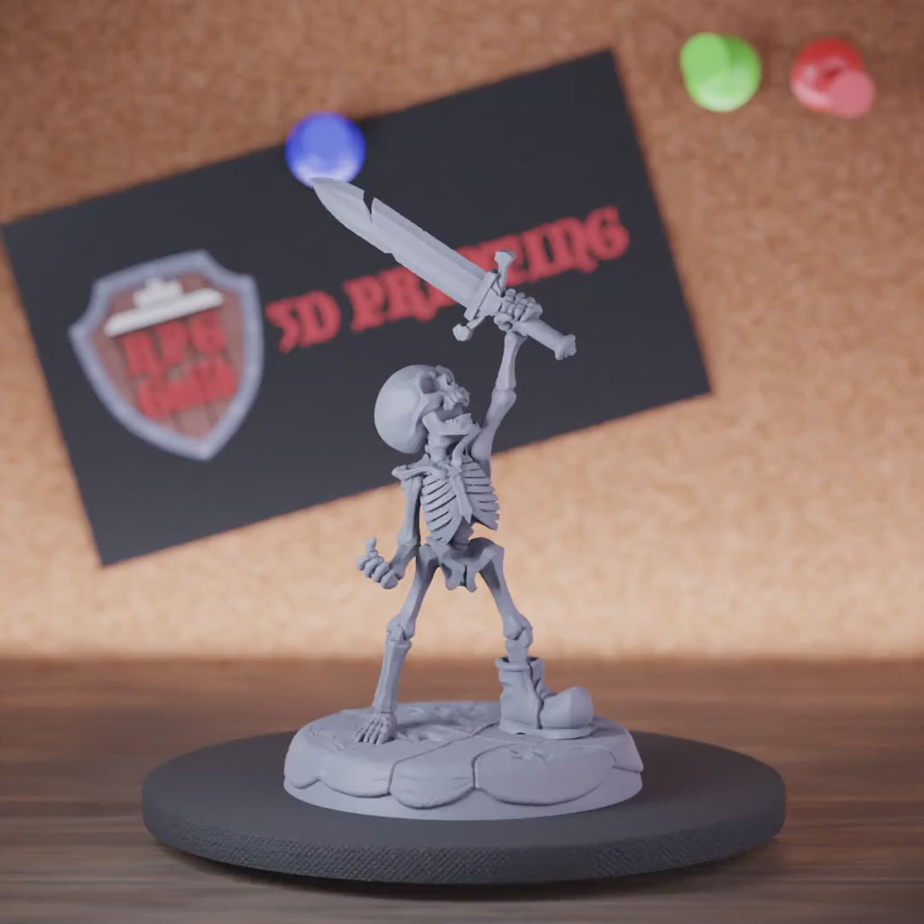 Skeleton 5e | DnD Mini Skeleton Sword Miniature
