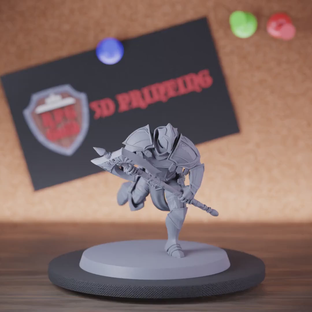 Paladin 5e | DnD Battle Armored Soldier Battleaxe Miniature