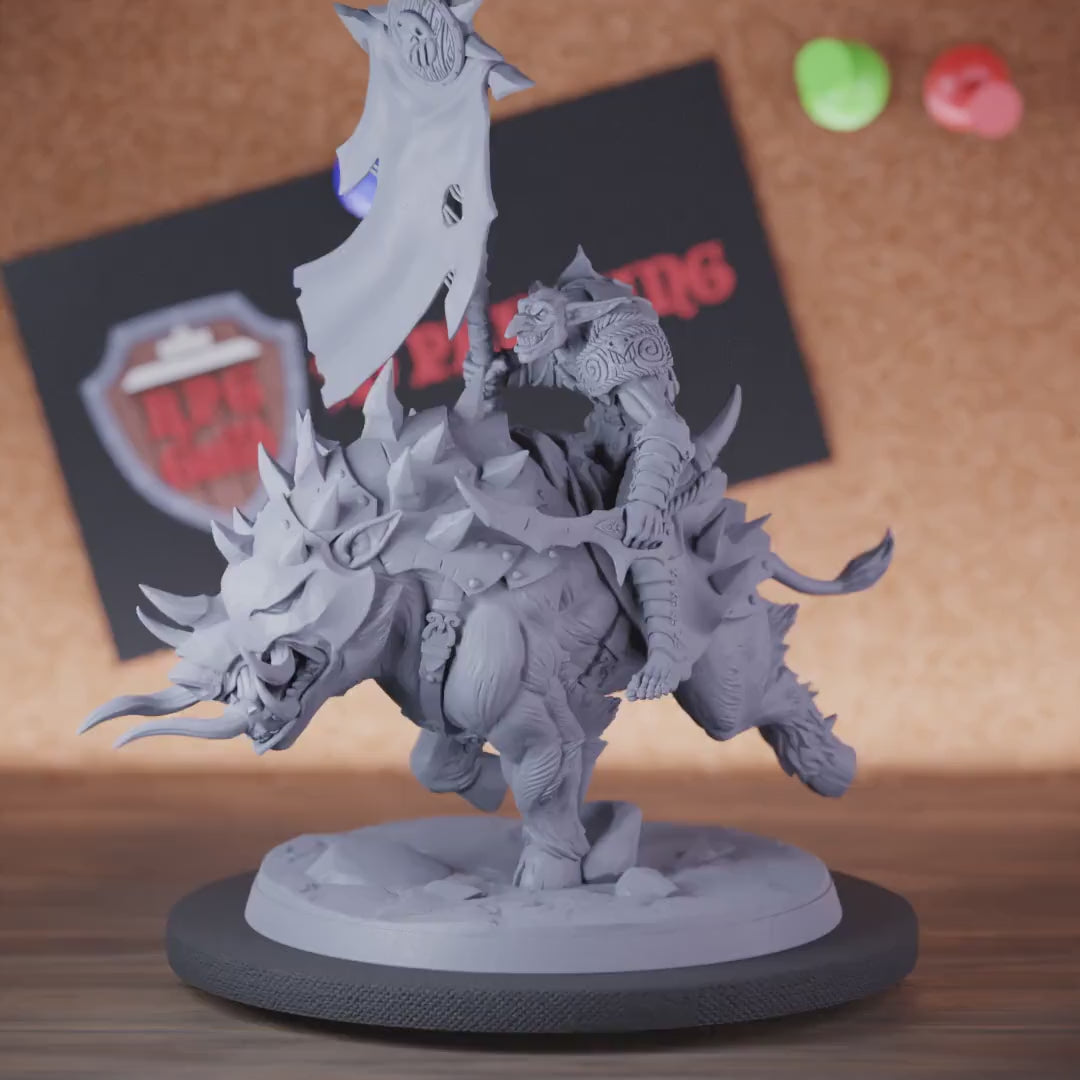 Hobgoblin 5e | DnD Hobgoblin Banner Guard Rider Miniature