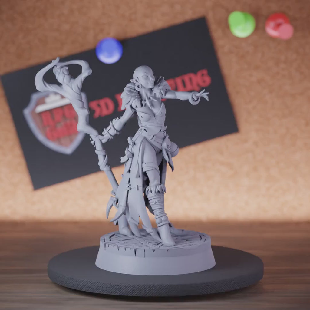 Warlock 5e | DnD Female Warlock Mage Miniature