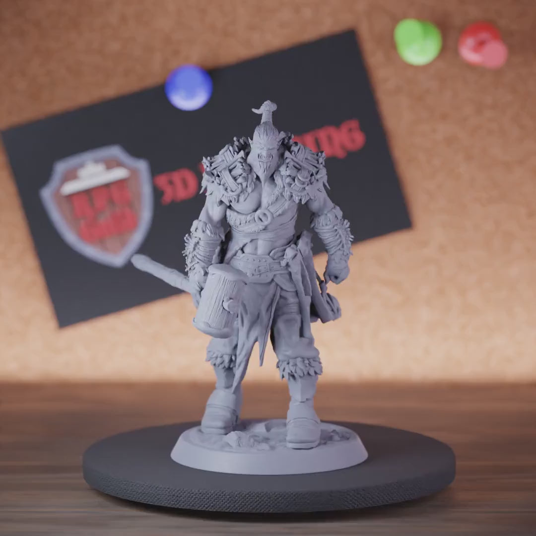 Orc 5e | DnD Orc Guard Warrior Hammer Miniature