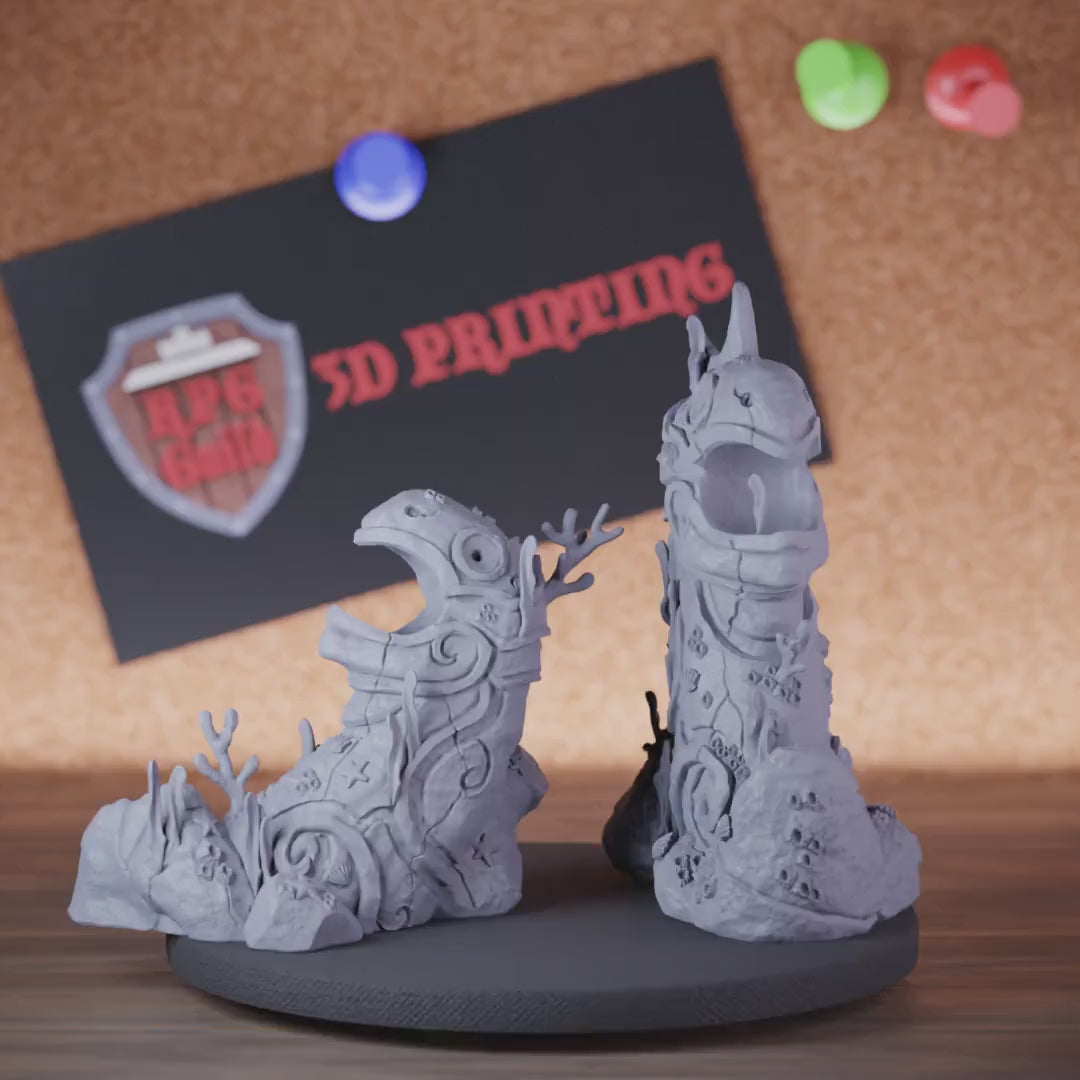 Terrain 5e | DnD Sea Horse Statue Miniature