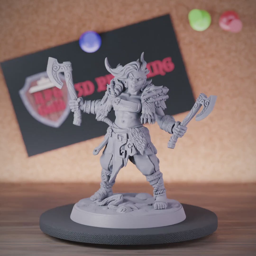 Fighter 5e | DnD Female Northman Berserker Miniature