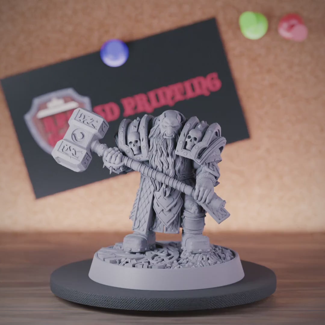 Dwarf 5e | DnD Dwarf Hammer Fighter Miniature