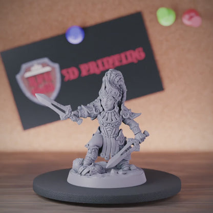 Gnome 5e | DnD Gnome Queen Fighter Miniature