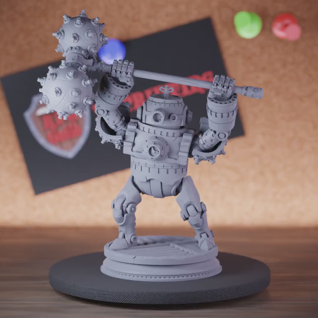 Construct 5e | DnD Clockwork Hammer Robot Miniature