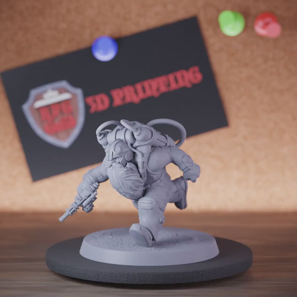 Artificer 5e | DnD Steampunk Dwarf Running Miniature