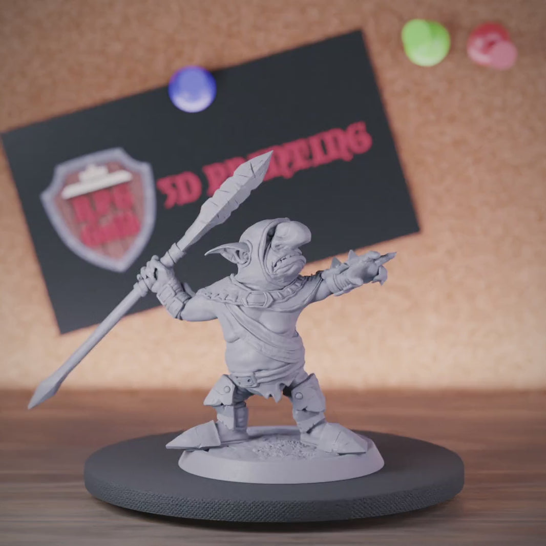 Goblin 5e | DnD Goblin Spearman Thrower Miniature