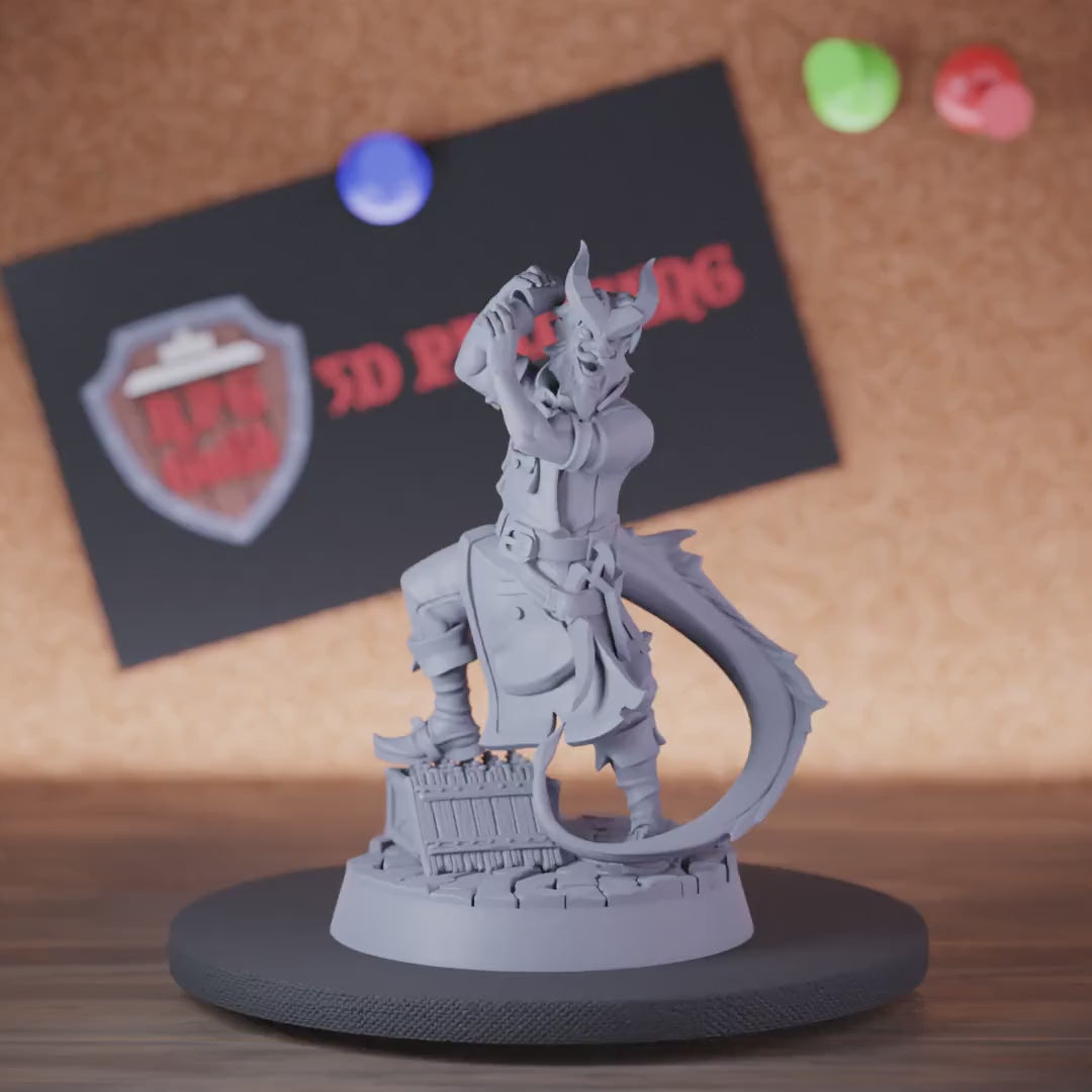 Tiefling 5e | DnD Tiefling Innkeeper Npc Miniature