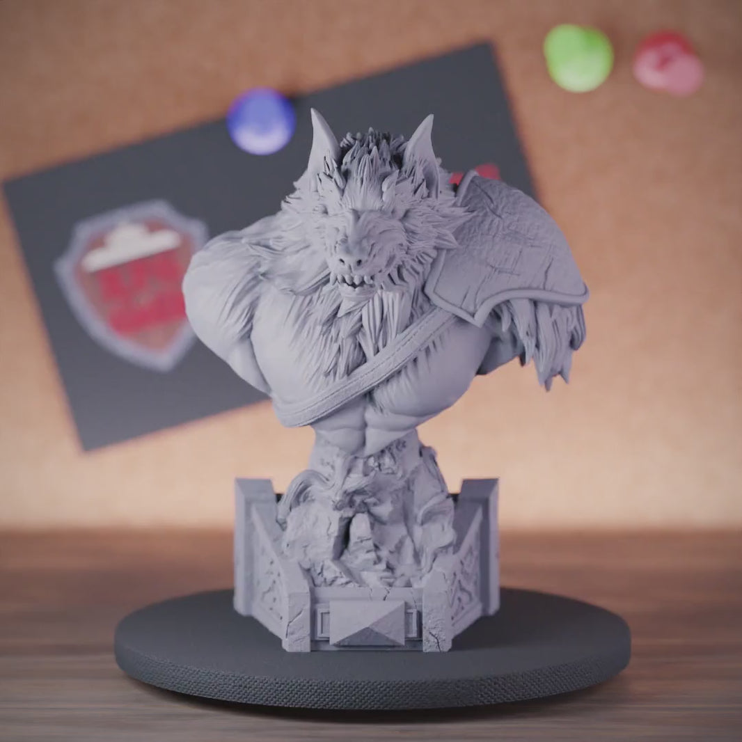 Werewolf Bust | DnD Werewolf Miniature