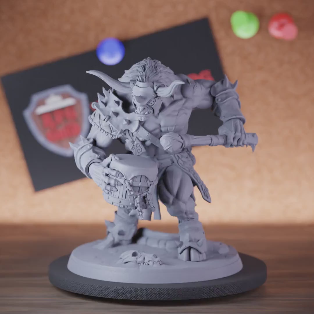 Minotaur 5e | DnD Minotaur Drummer Monster Miniature
