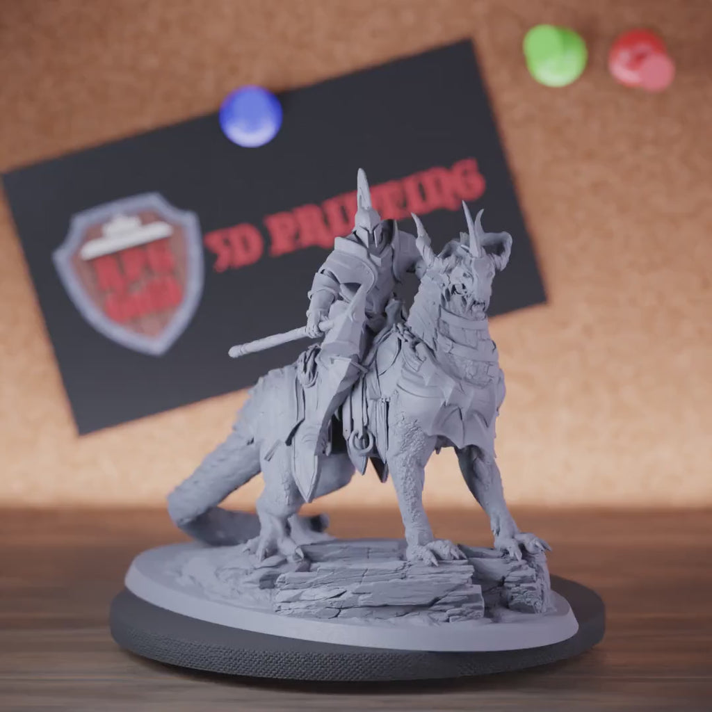 Knight 5e | DnD Armored Knight Drake Rider Miniature