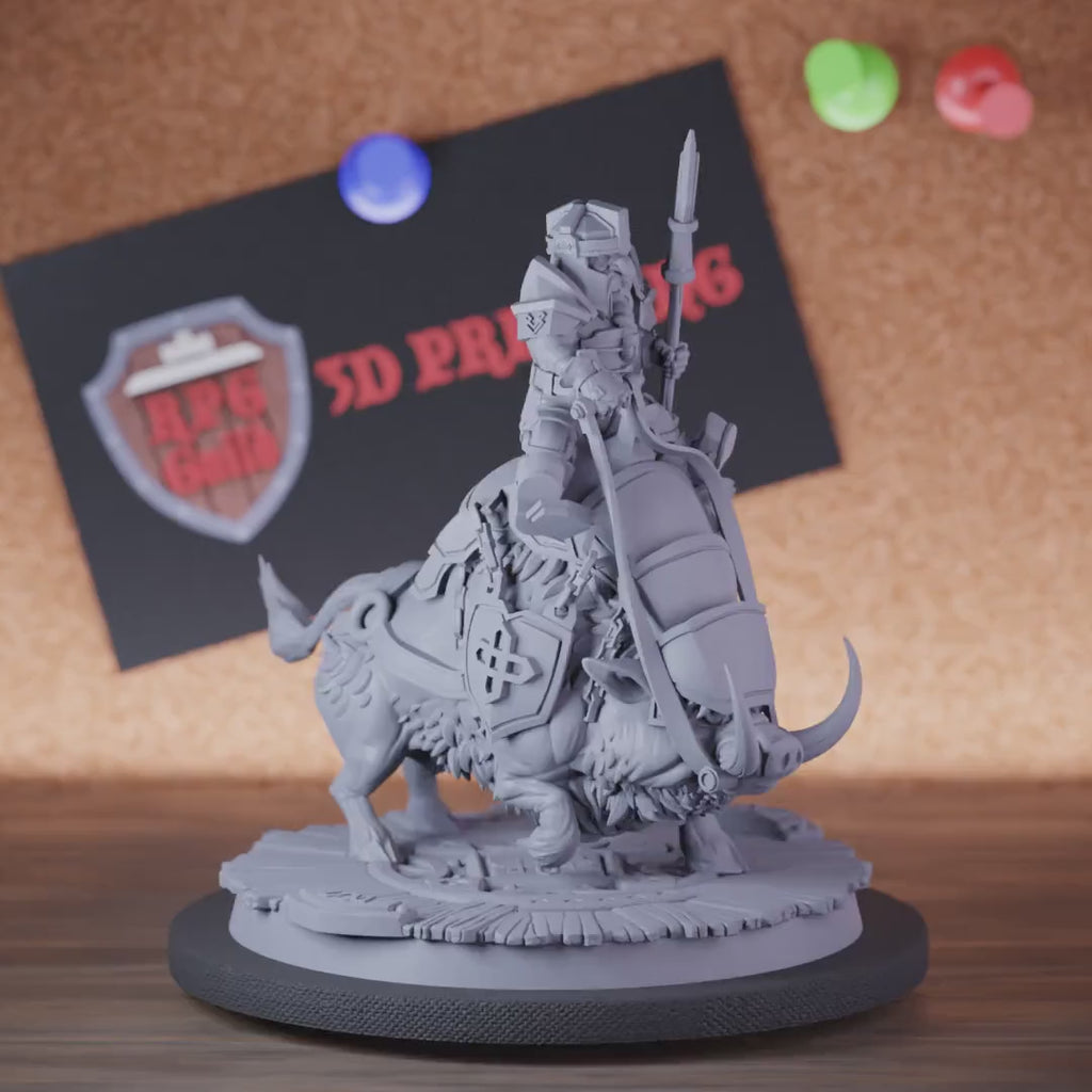 Dwarf 5e | DnD Boar Rider Miniature
