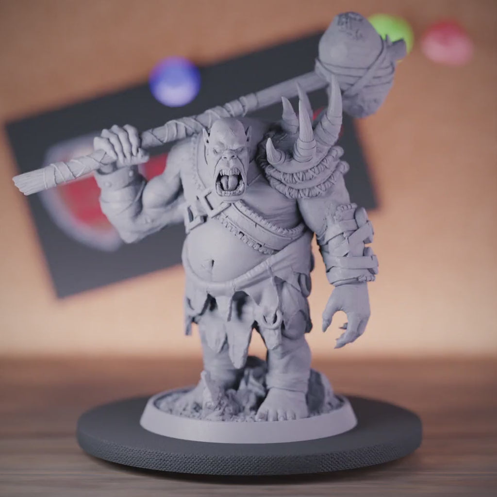 Ogre 5e | DnD Ogre Barbarian Mace Miniature