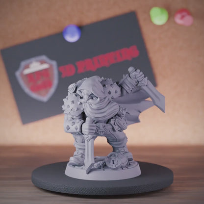 Dwarf 5e | DnD Dwarf Rogue Assassin Miniature