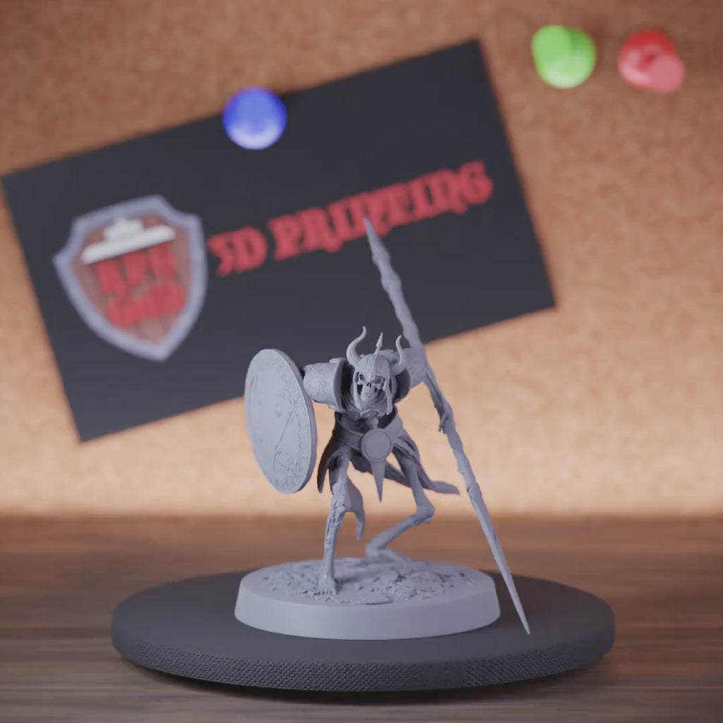 Skeleton 5e | DnD Persian Spear Shield Stare Miniature