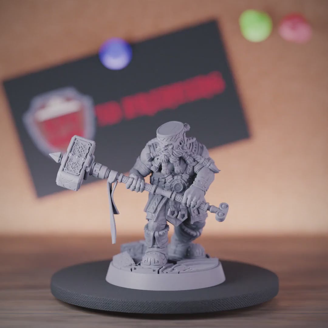 Dwarf 5e | DnD Dwarf Vanguard Hammer Miniature