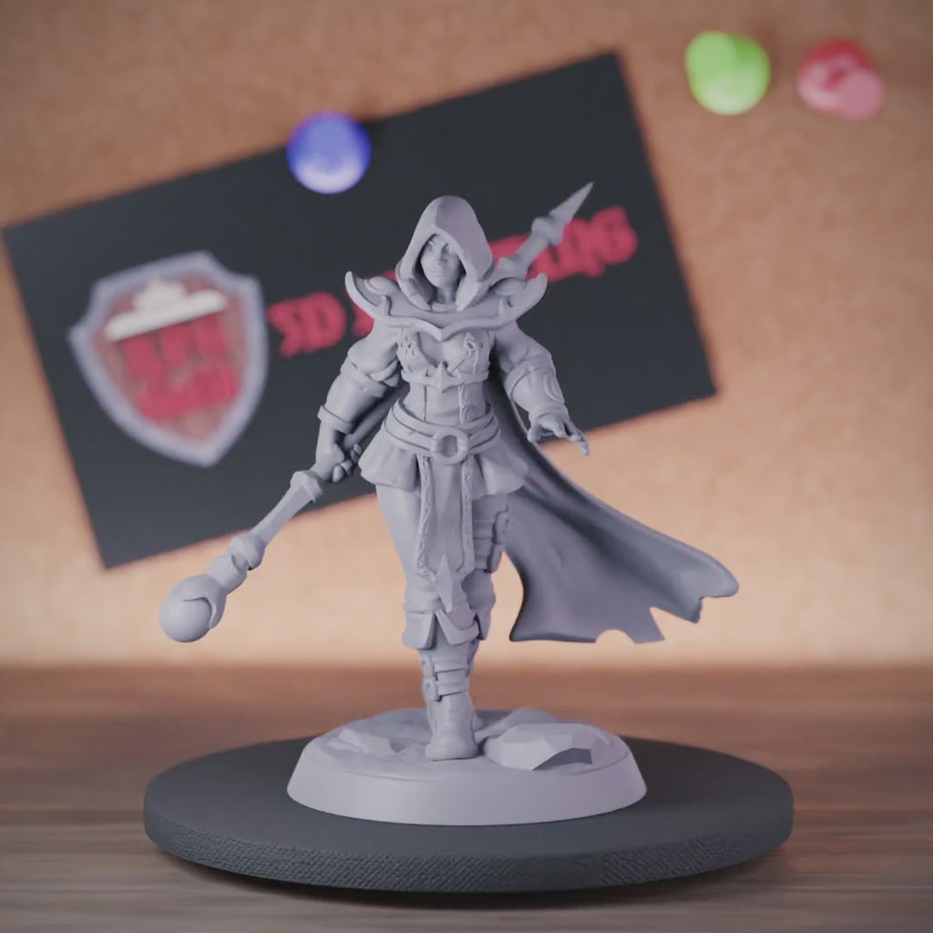 Wizard 5e | DnD Female Mage Wizard Miniature | RPG Guild