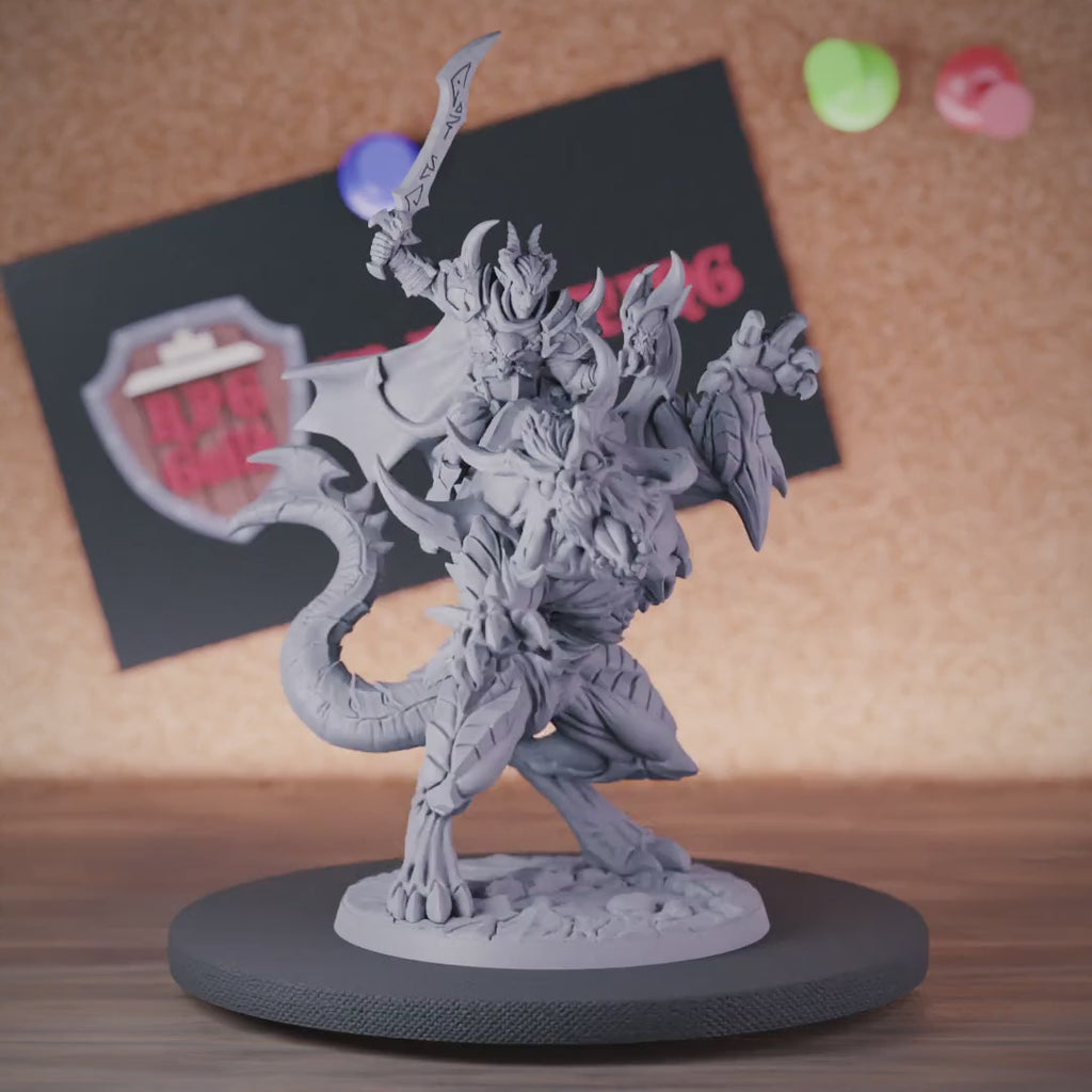 Tiefling 5e | DnD Tiefling Warlock Demon Rider Miniature
