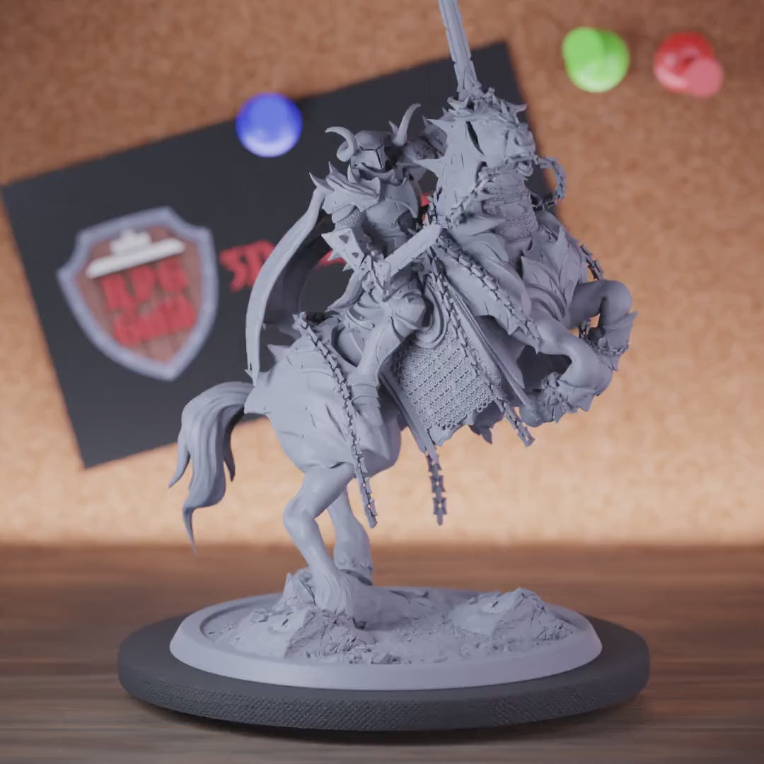 Death Knight 5e | DnD Undead Cavalry Swords Miniature