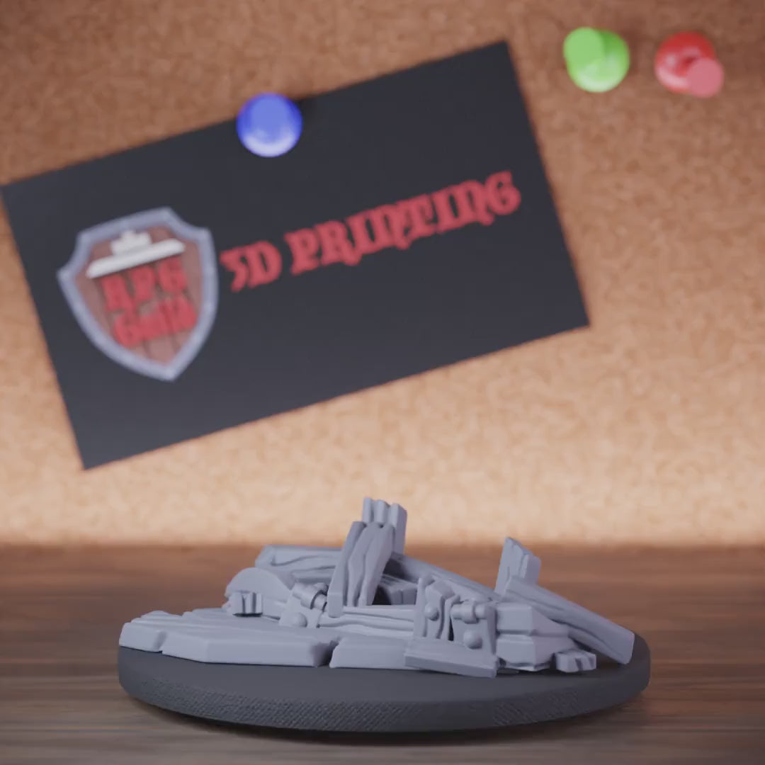 Terrain 5e | DnD Shattered Coffin Furniture Miniature