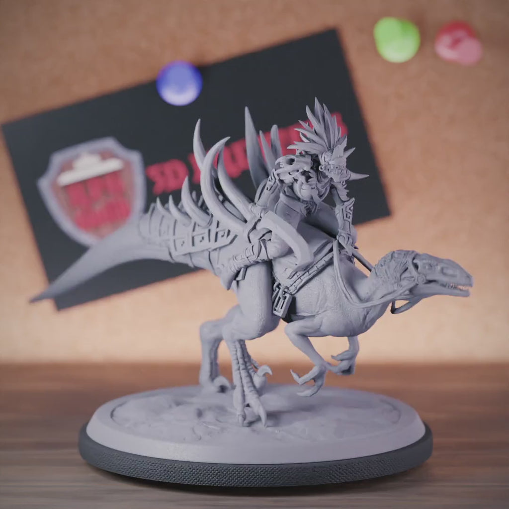 Fighter 5e | DnD Jungle Dinosaur Rider Miniature