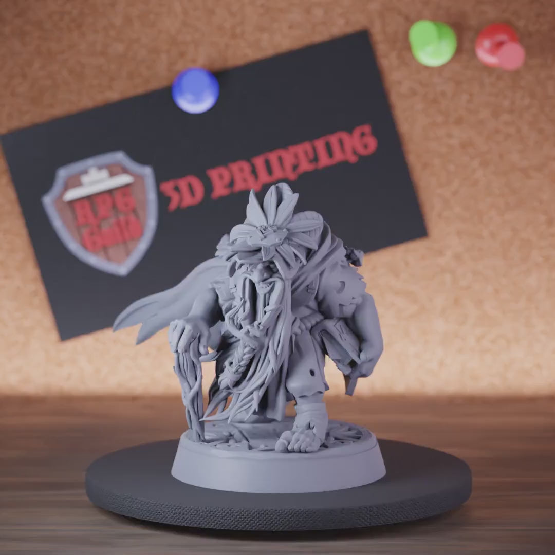 Dwarf 5e | DnD Dwarf Druid Herbalist Miniature