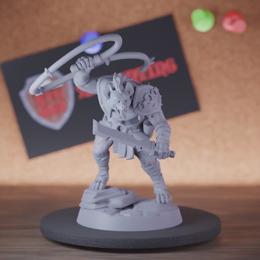 Gnoll 5e | DnD Gnoll Warrior Whip Miniature