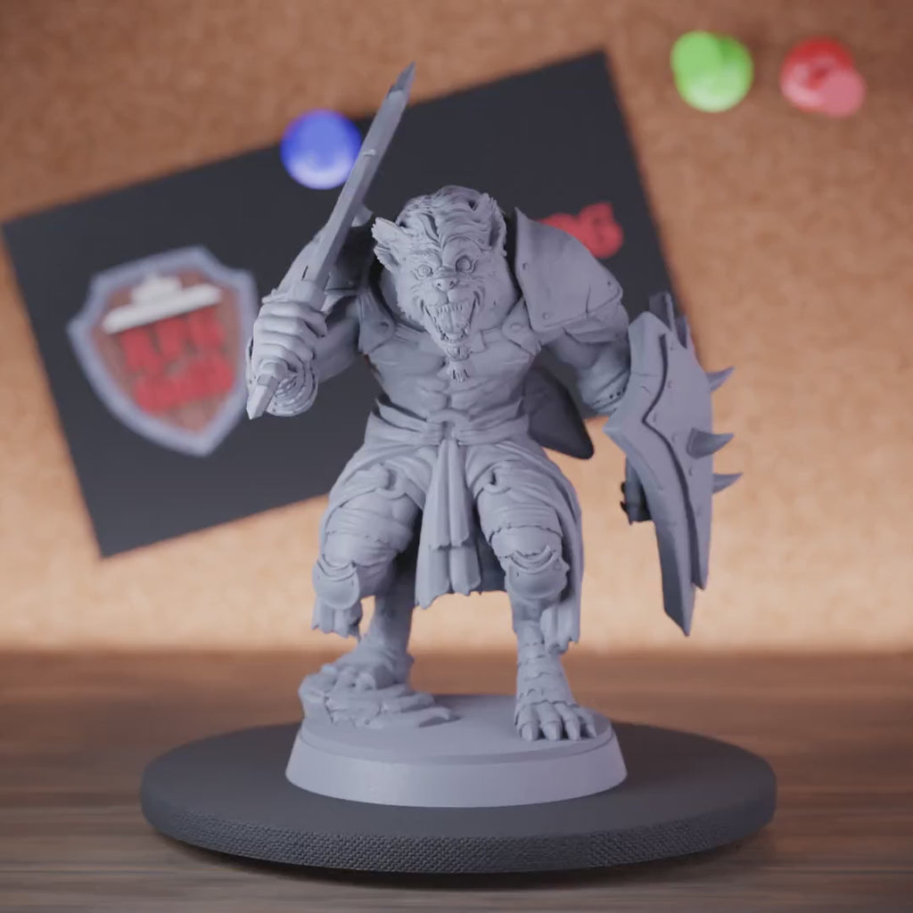 Gnoll 5e | DnD Gnoll Barbarian Warchief Sword Miniature