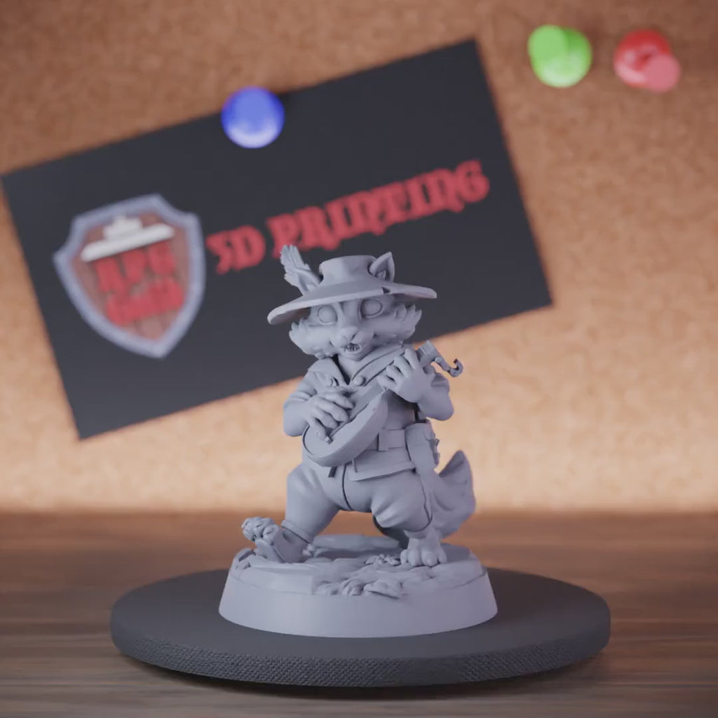 Bard 5e | DnD Racoon Guitar Bard Miniature