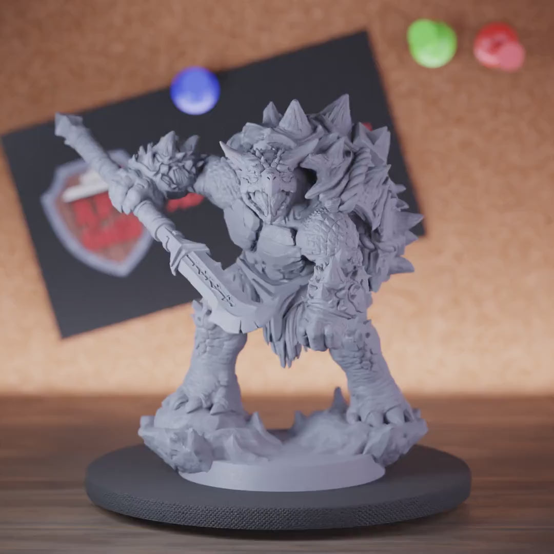 Tortle 5e | DnD Tortle Warrior Barbarian Spear Miniature