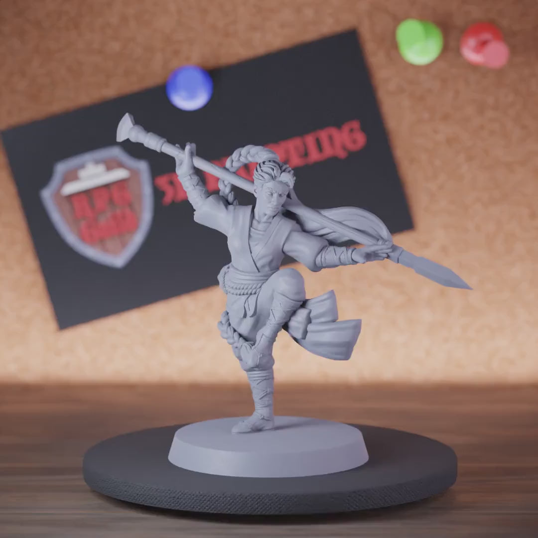 Monk 5e | DnD Halfling Monk Spear Miniature
