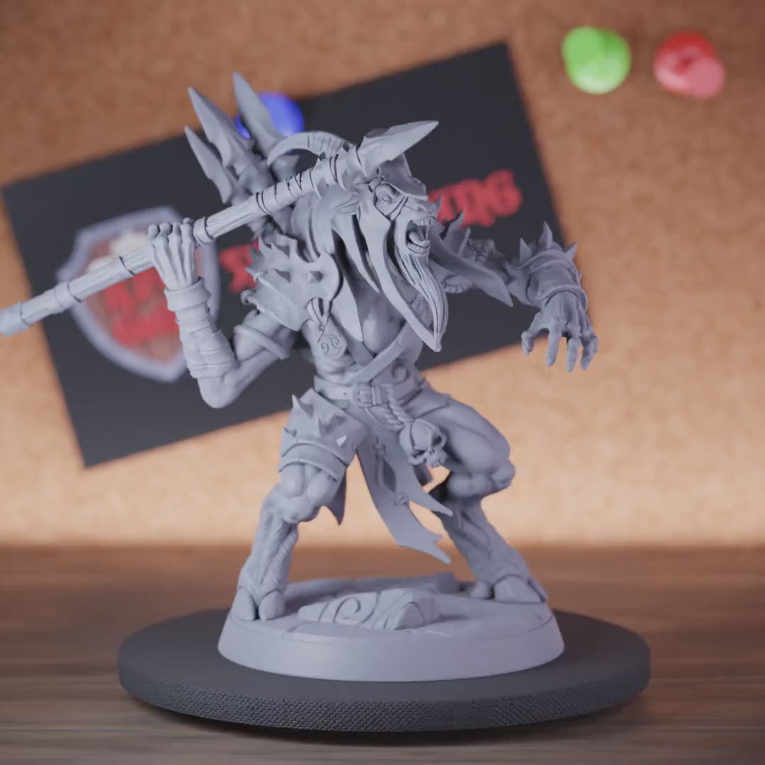 Gobor 5e | DnD Gobor Goatfolk Spear Miniature