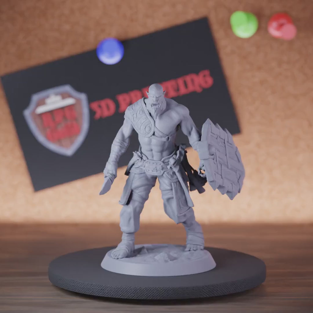Orc 5e | DnD Orc Soldier Dagger Miniature