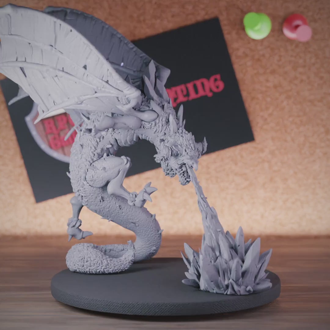 Dragon 5e | DnD Adult White Dragon Miniature