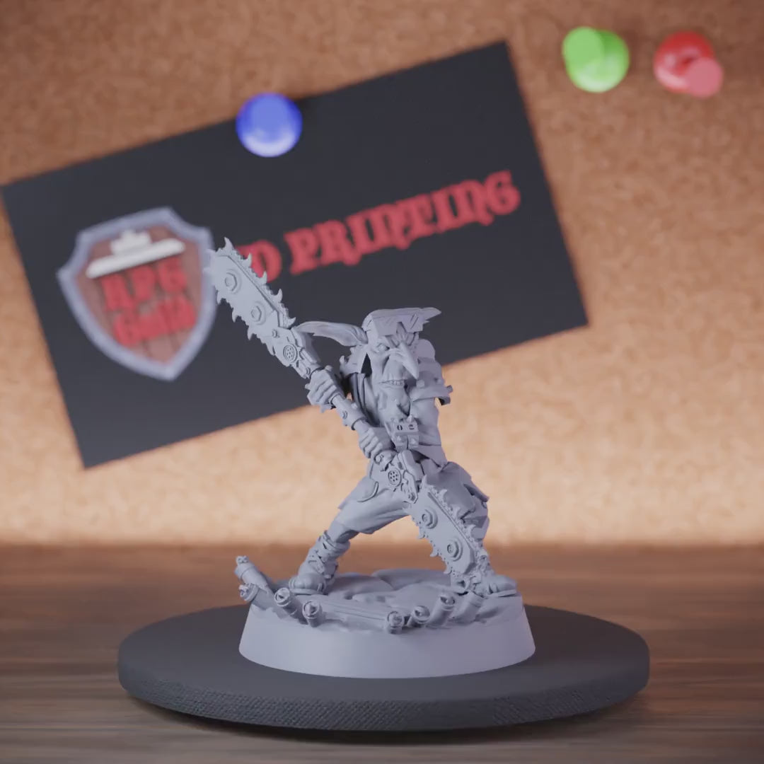 Goblin 5e | DnD Goblin Maniac Chainsaw Miniature