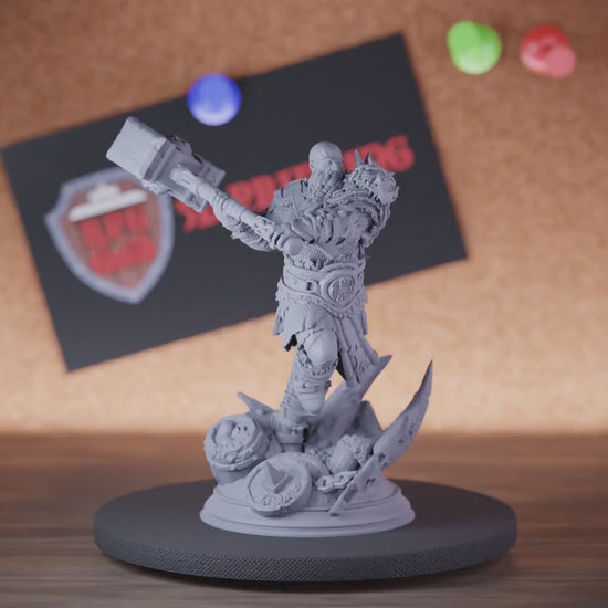 Barbarian 5e | DnD Barbarian Warrior Hammer Miniature