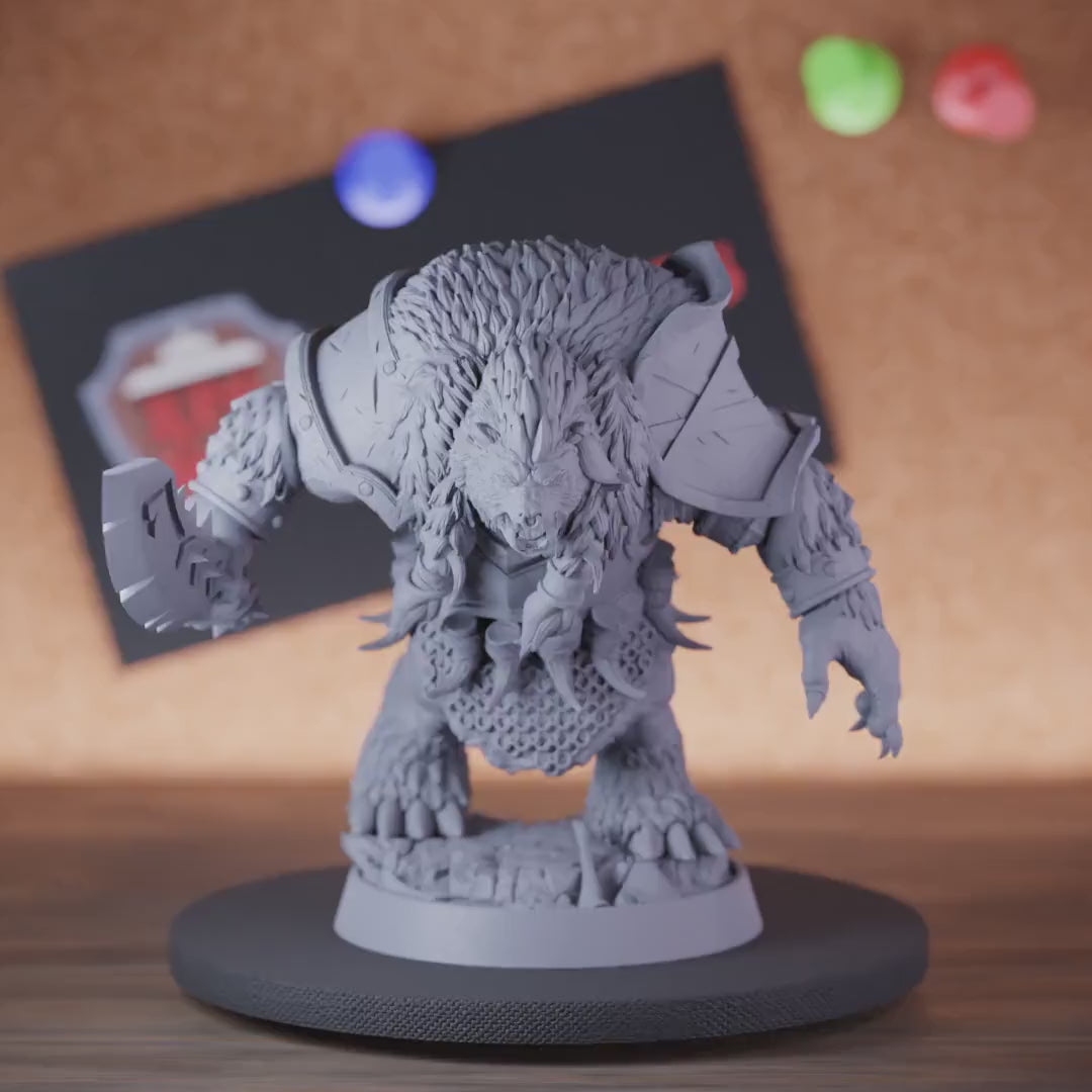 Werebear 5e | DnD Forest Werebear Giant Sword Miniature