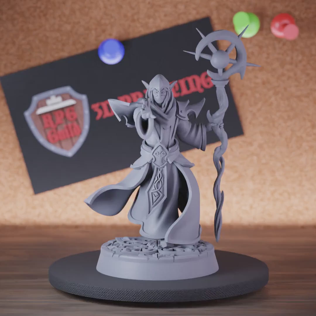 Necromancer 5e | DnD Elf Necromancer Wizard Miniature