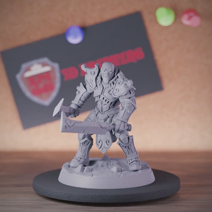 Warforged 5e | DnD Warforged Double Sword Berserker Miniature