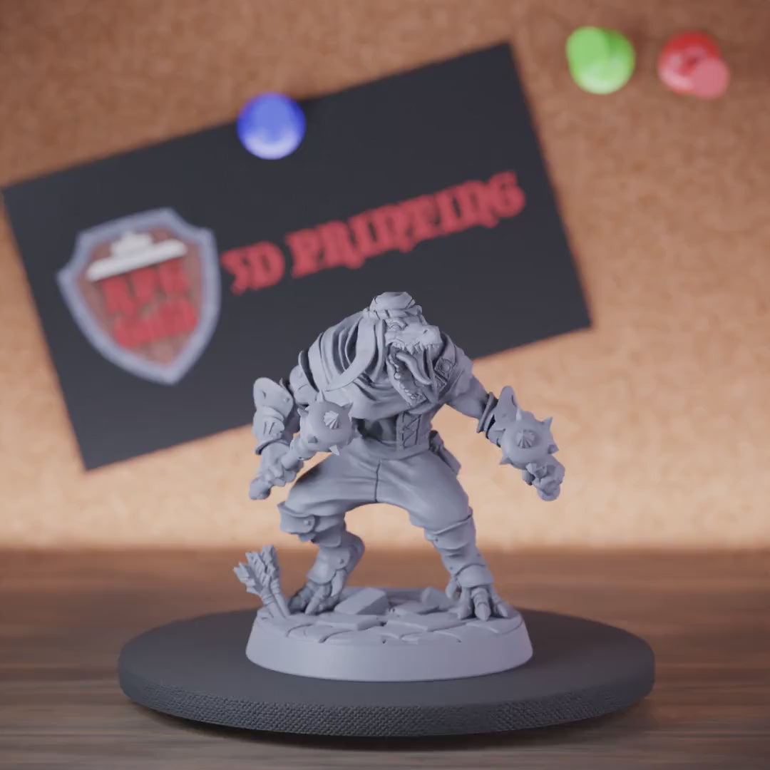 Kobold 5e | DnD Desert Kobold Double Mace Miniature