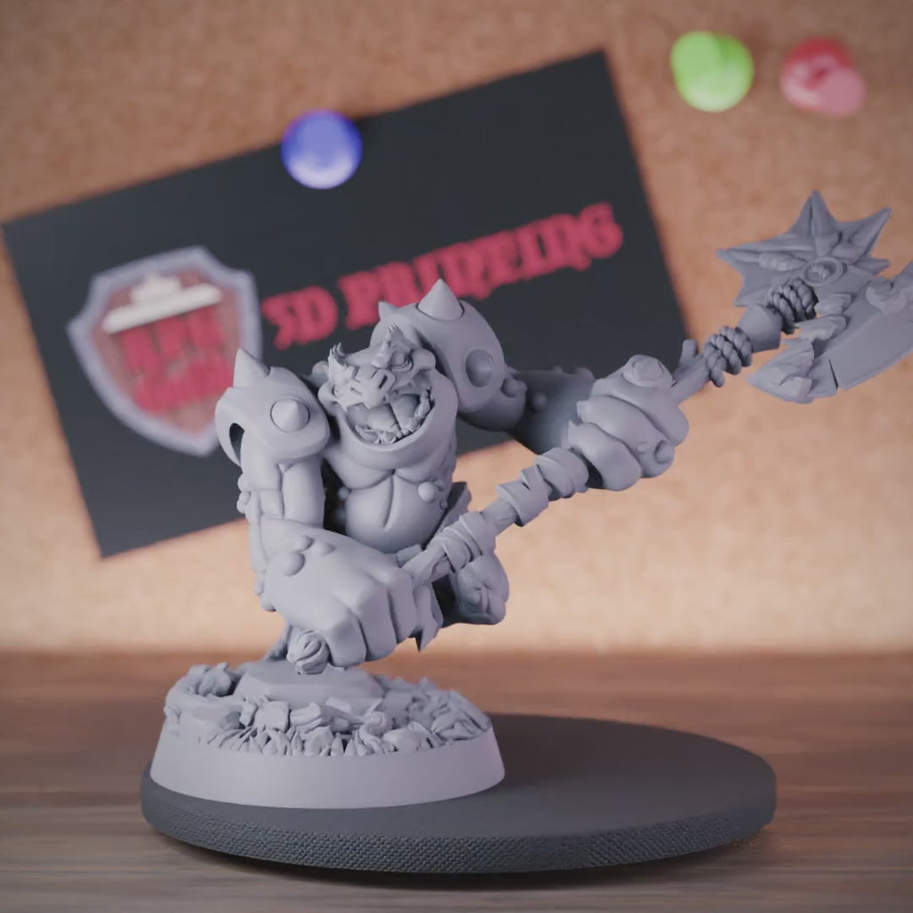 Grunge 5e | DnD Frogfolk Axt Krieger Miniatur 