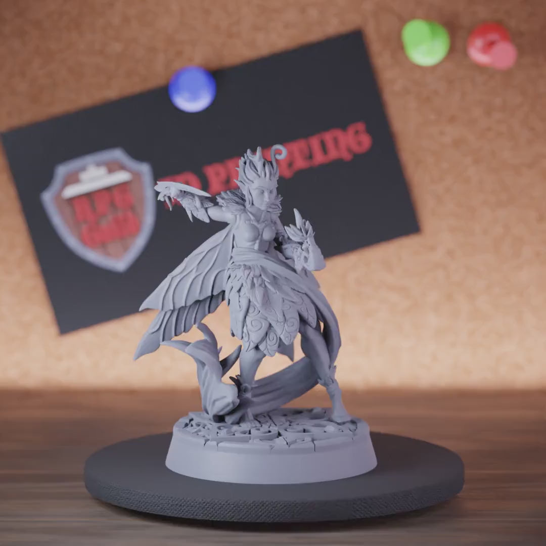 Fey 5e | DnD Female Fairy Forest Fighter Miniature