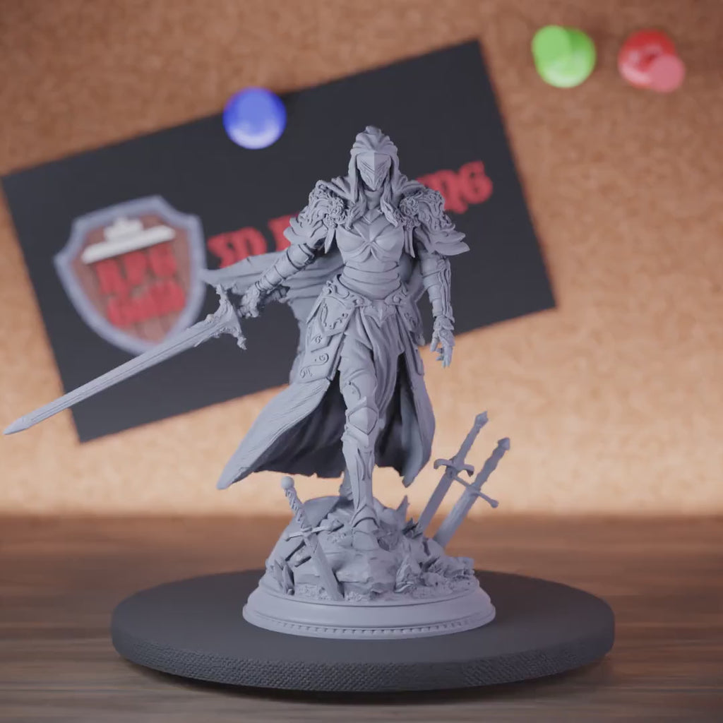 Paladin 5e | DnD Female Paladin Fighter Miniature