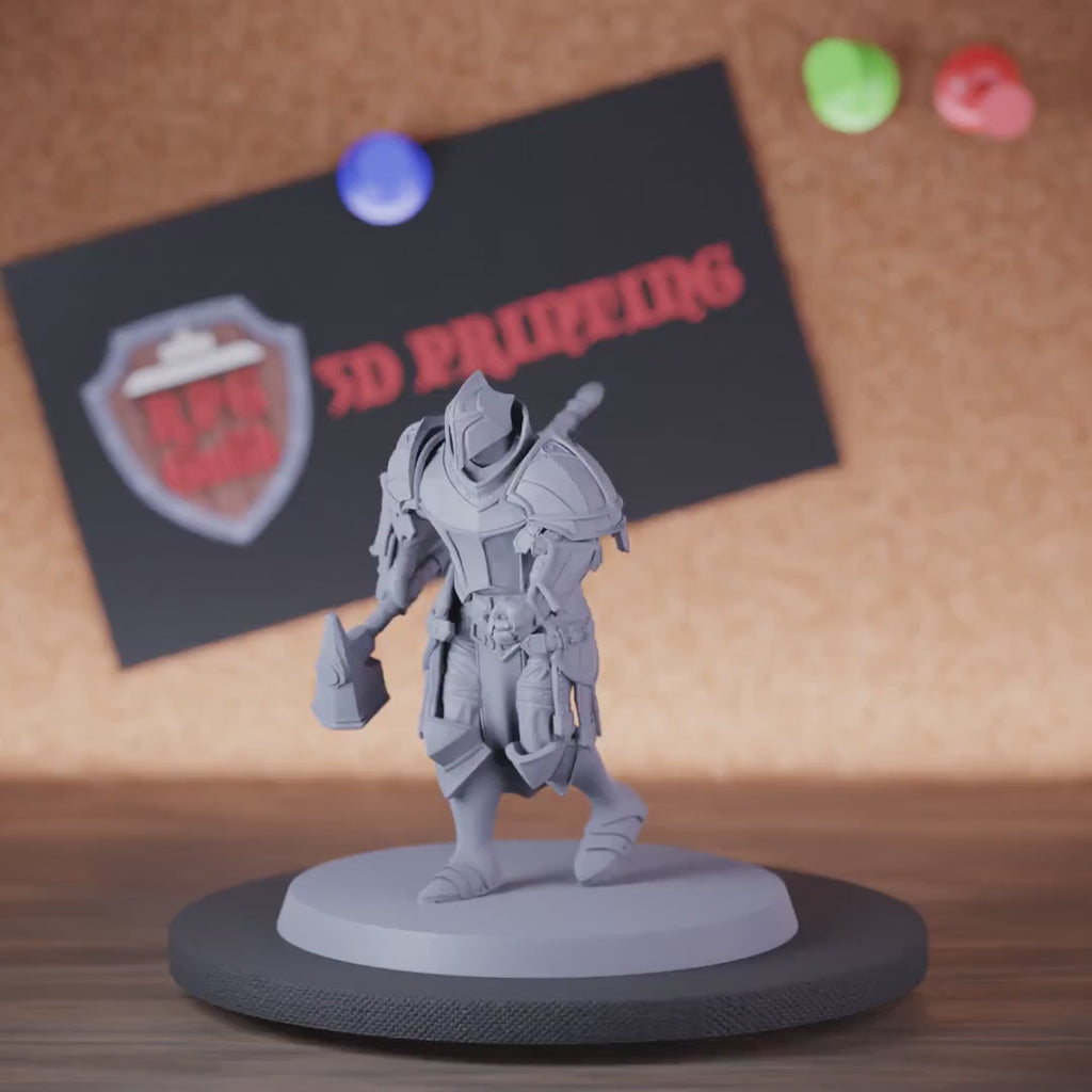 Paladin 5e | DnD Holy Paladin Soldier Hammer Miniature